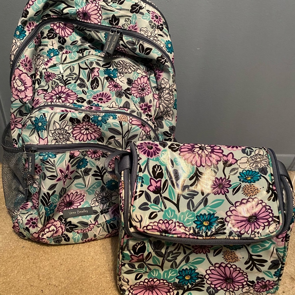 Vera Bradley Backpack and Lunchbox